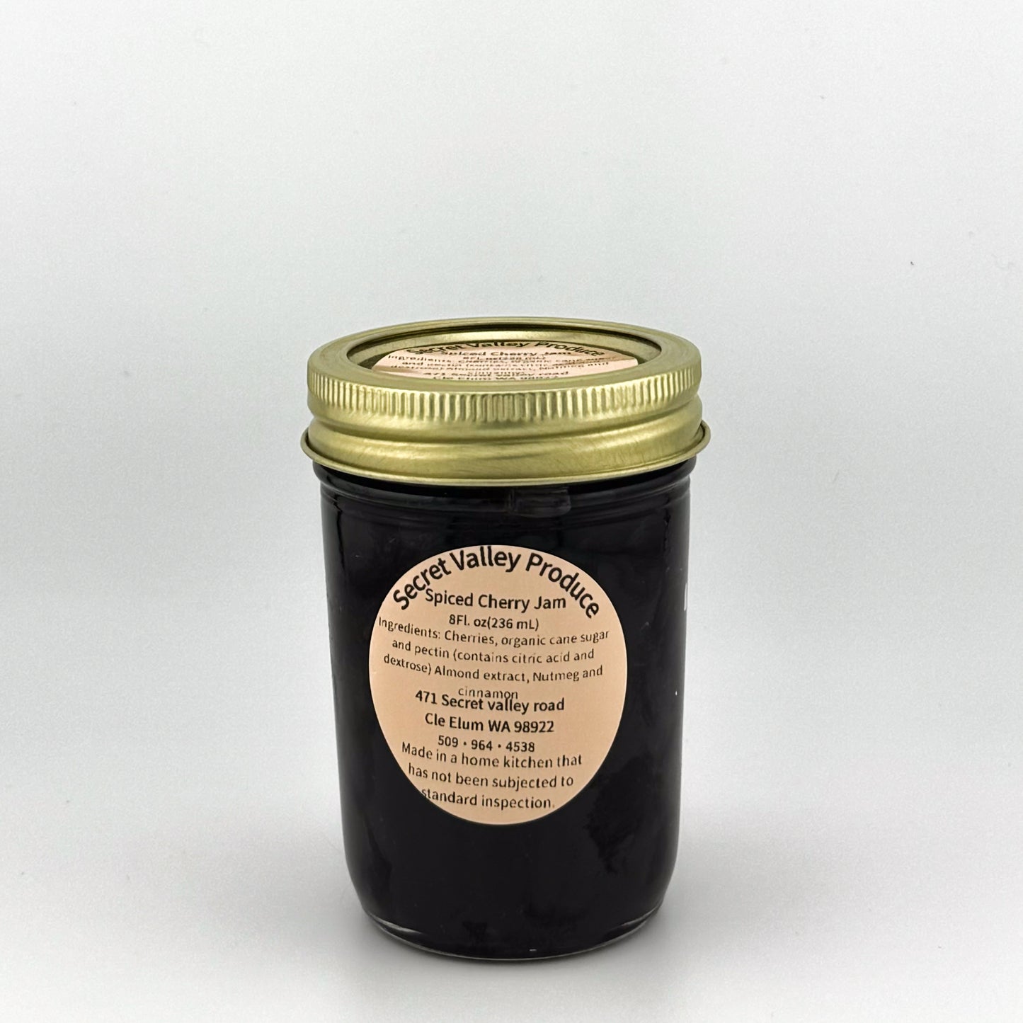 Spiced Cherry Homemade Jam - 8oz jar