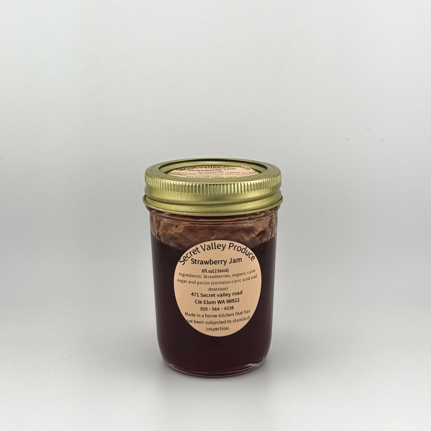 Strawberry Homemade Jam - 8oz jar