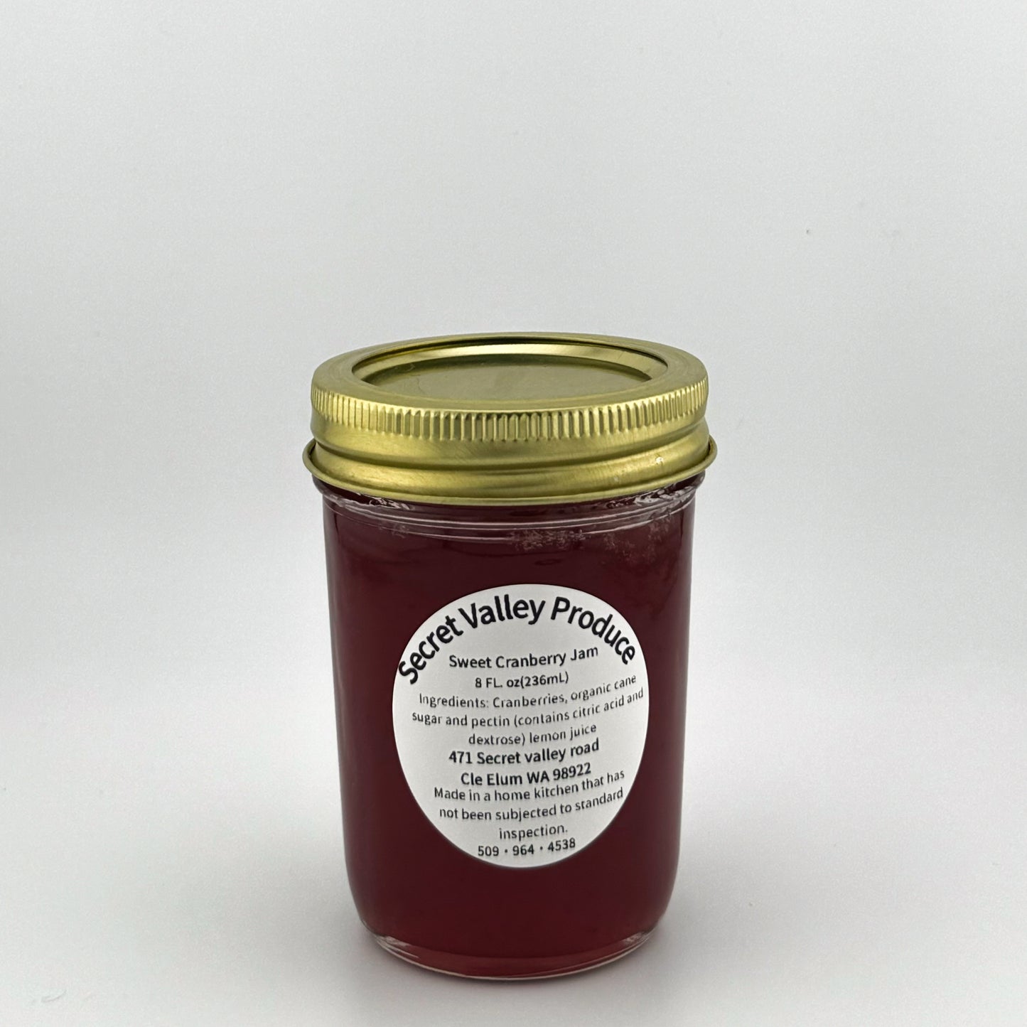 Crawberry Homemade Jam - 8oz jar