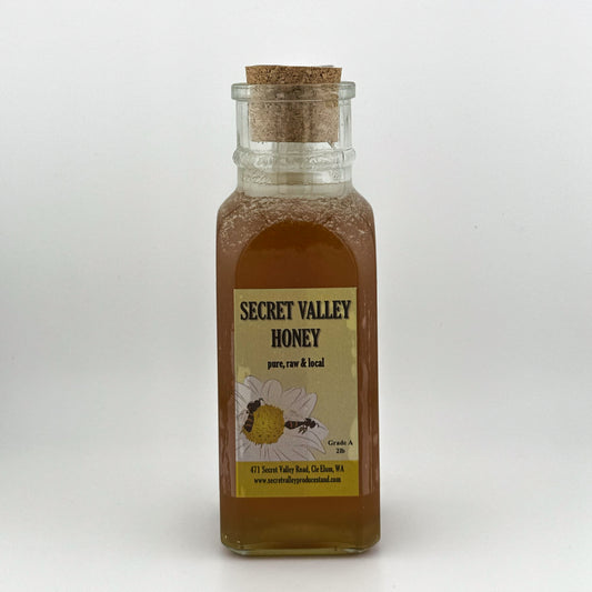 Mountain Wildflower Honey - Large square muth 1lb jar