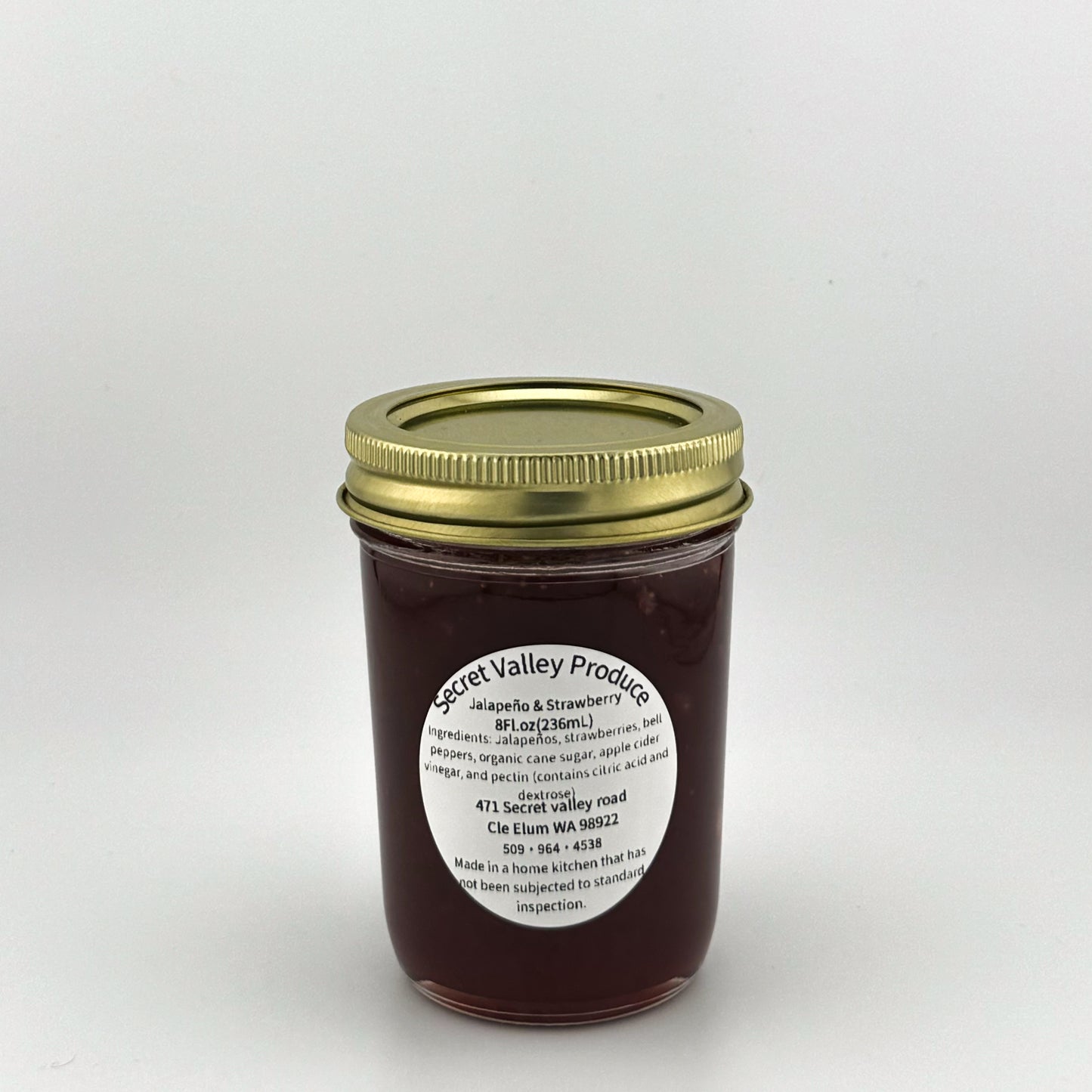 Jalapeno & Strawberry Homemade Jam - 8oz jar