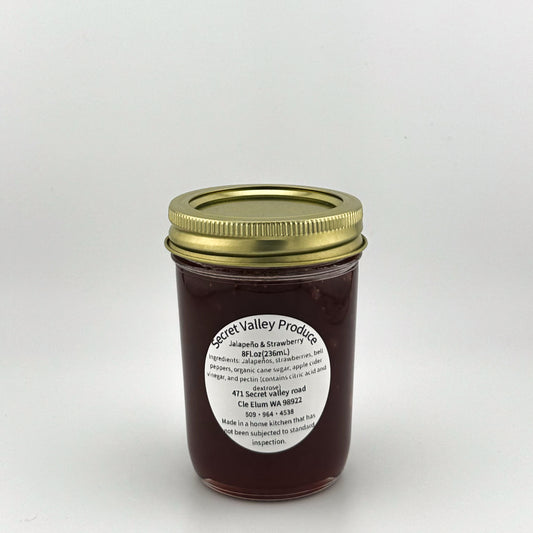 Jalapeno & Strawberry Homemade Jam - 8oz jar