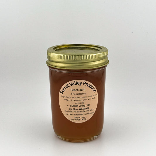 Peach Homemade Jam - 8oz jar