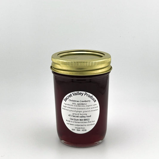 Christmas Cranberry Homemade Jam - 8oz jar